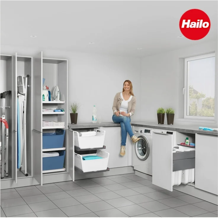 Hailo Wäschesammler 3270831 Laundry Carrier 60 LC Slide SC 80 Liter – Bild 6