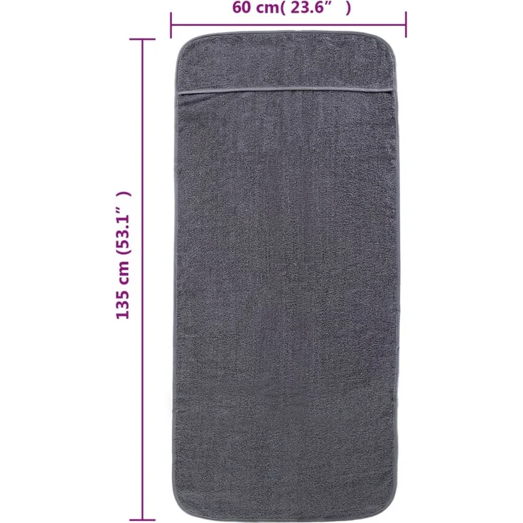 vidaXL Strandtücher 4 Stk. Anthrazit 60x135 cm Stoff 400 GSM 3157054 – Bild 8