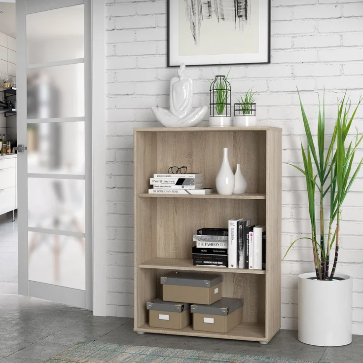 FORTE Tempra2 Regal, Holzwerkstoff, Beige, 73,7 x 111,1 x 34,8 cm