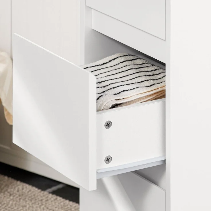 SoBuy BZR29-W Badunterschrank, MDF, Lackiert, Weiß, 33 x 90 x 30 cm – Bild 9
