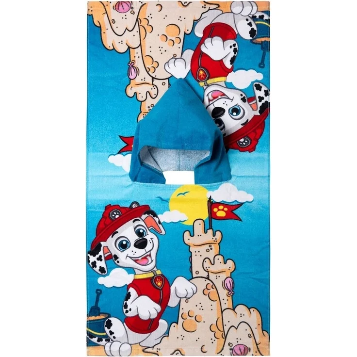 United Labels® Strandtücher Paw Patrol - Marshall und Sandburg - Badeponcho mit Kapuze – Bild 3
