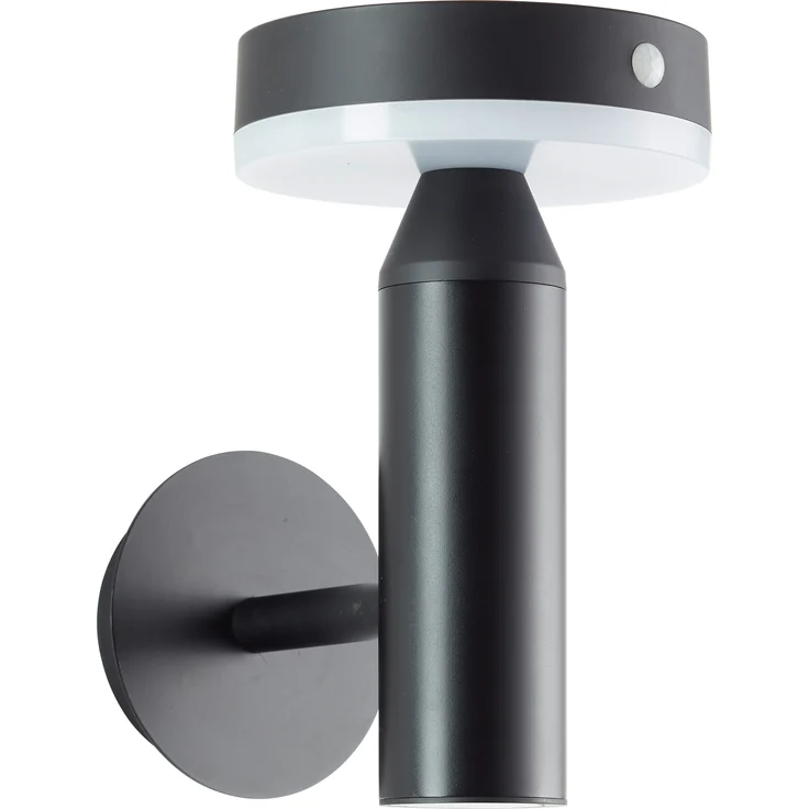 Brilliant LED Außen-Wandleuchte Magua LED Außenlampe mit Solar, 20 cm, 350 lm, 4000 K, Metall, schwarz – Bild 2