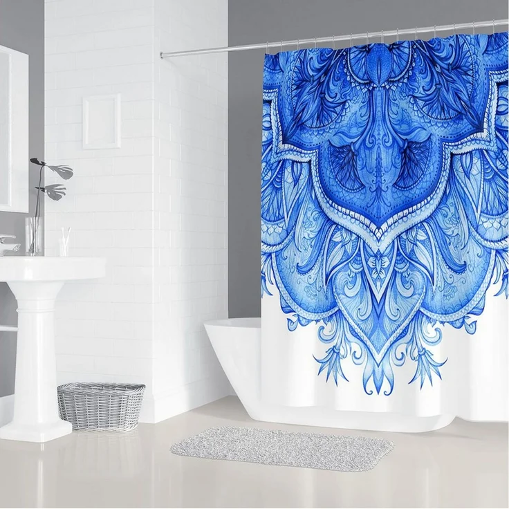 M&W DAS DESIGN Duschvorhang Shower curtains 180x200 Anti schimmel Waschbar bad vorhang – Bild 3