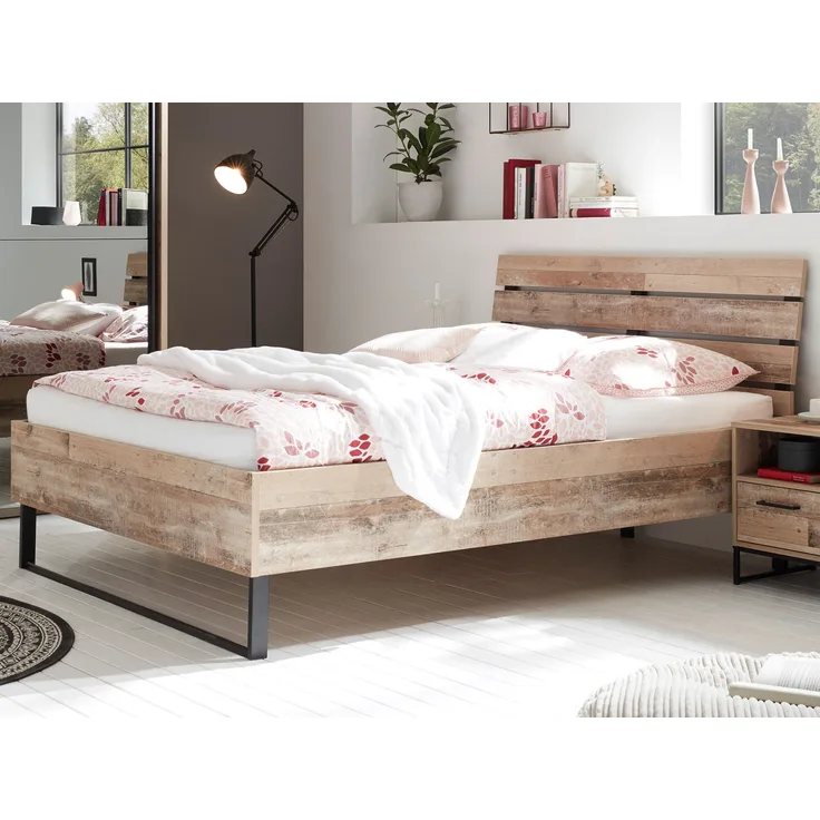 Bett >Renfrew< in Old Style hell - 146x100x213cm (BxHxT)