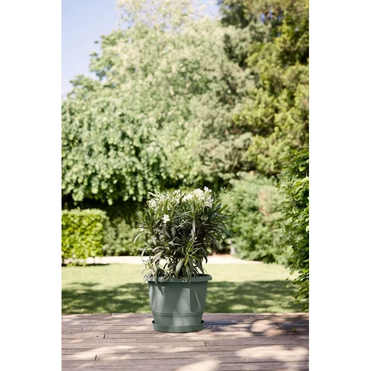 Elho Untersetzer für Blumentopf Loft Urban Kunststoff thymiangrün Ø 24 cm – Bild 5