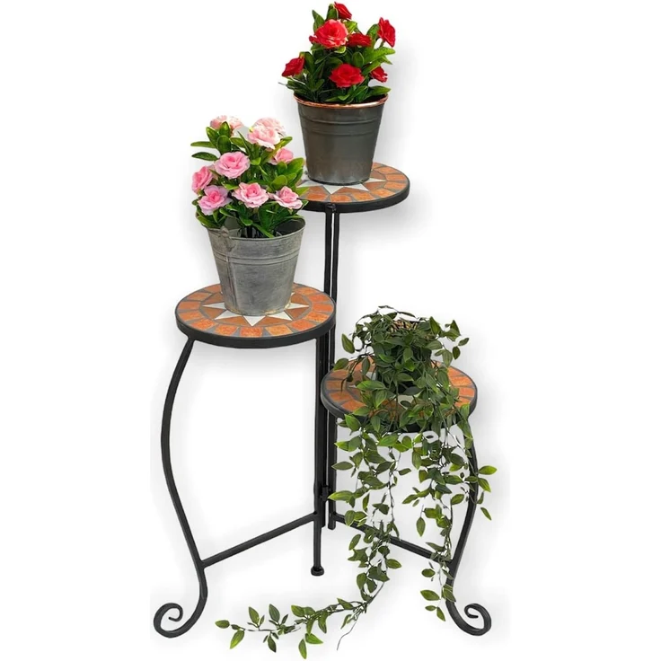 Blumentreppe Merano 12020 Mosaik 55cm Blumenständer Blumenregal Blumenhocker – Bild 9