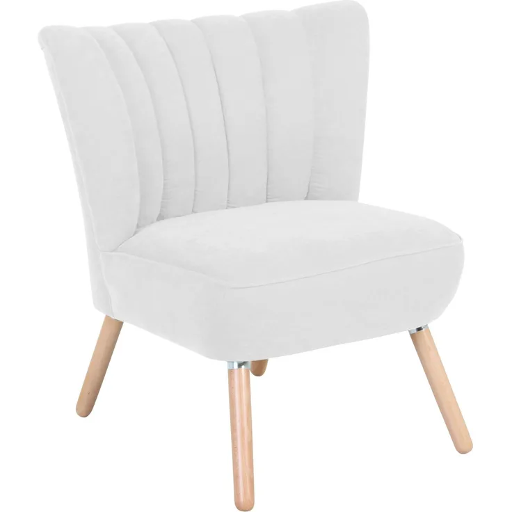 Sessel Kadisha Bezug Velourstoff Buche natur / creme 21137