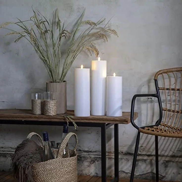 LED-Kerze ,Flamme Rak, outdoor, weiß, 27cm – Bild 2