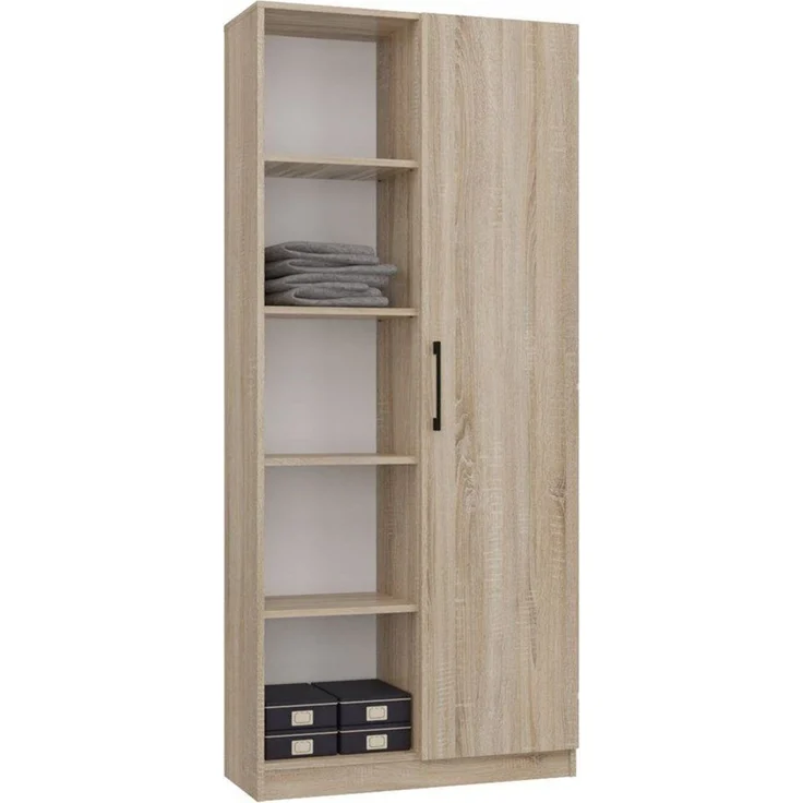 ibonto BÜCHERREGAL SONOMA-EICHE Halboffenes Bücherschrank (H 182 x T 30 x B 80 cm) – Bild 2
