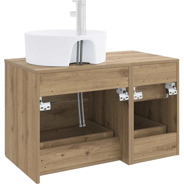 vidaXL Badezimmerschrank-Set 2 stk. Artisan-Eiche 79,5 x 44,5 x 82 cm 3403991 – Bild 5