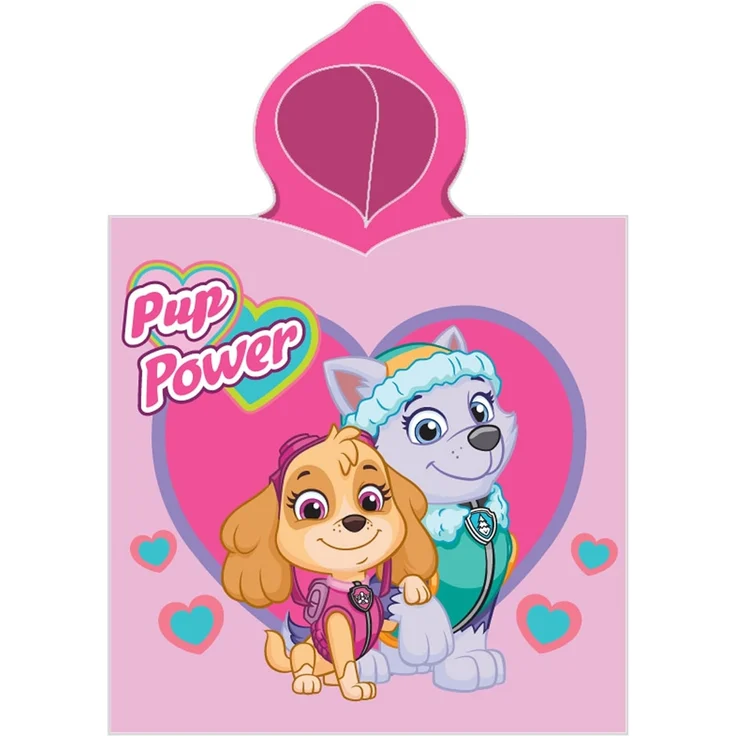 BERONAGE Kapuzenhandtuch Paw Patrol Kinder Kapuzen Bade-Poncho Girl's Rosa 60x120 cm Poncho, 100% Baumwolle (1-St), Frottee in Velours-Qualität – Bild 2