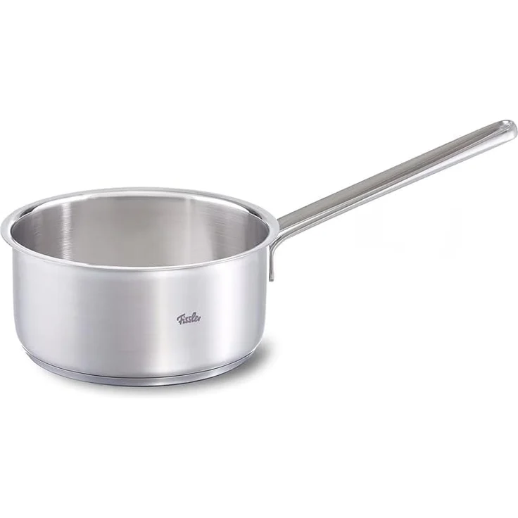 Fissler Topf-Set Palermo, Edelstahl 18/10 (Set, 9-tlg, Kochtopf 16/20/24cm, Bratentopf 20cm,Stielkasserolle ohne Deckel), geeignet für Induktion, breiter Schüttrand – Bild 5