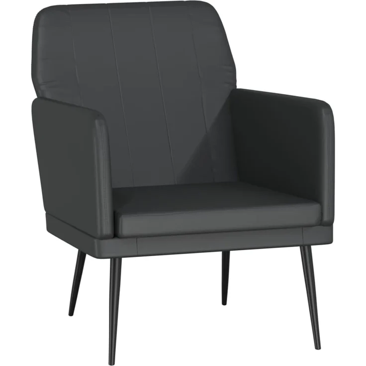 Sessel wohnzimmer, Relaxsessel, Fernsehsessel Schwarz 61x78x80 cm Kunstleder – Bild 2