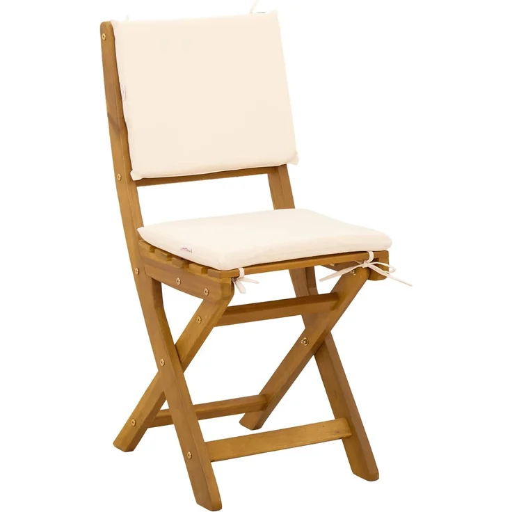 vidaXL Außen Bistro-Stühle mit Kissen 6 pcs Cremeweiß 38 x 46 x 85 cm 3416293 – Bild 4