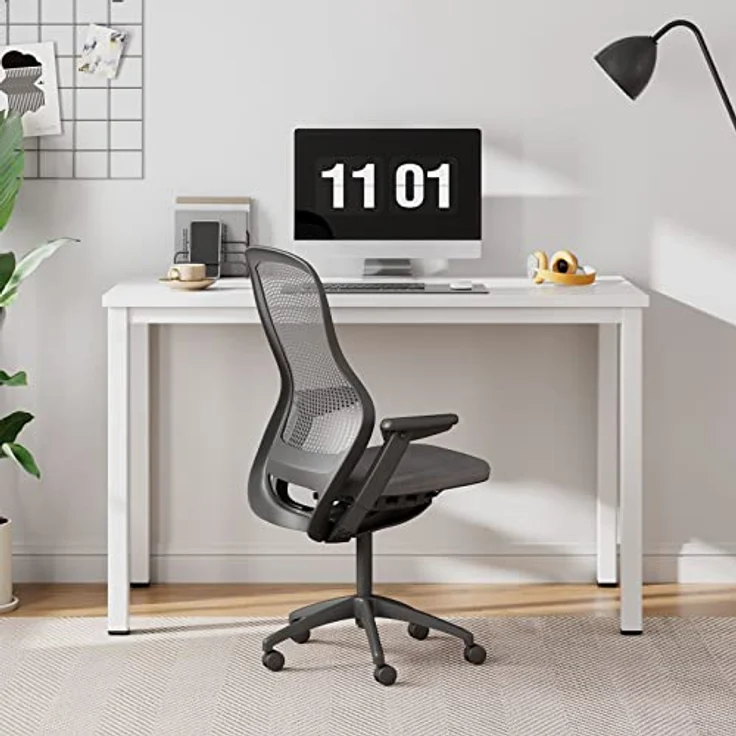 SogesHome Computertisch 80x40 cm Kompakter Schreibtisch Büroschreibtisch Eckschreibtisch für den kleinen Schreibtisch im Home Office, weiß AC3DW-8040-SH – Bild 6