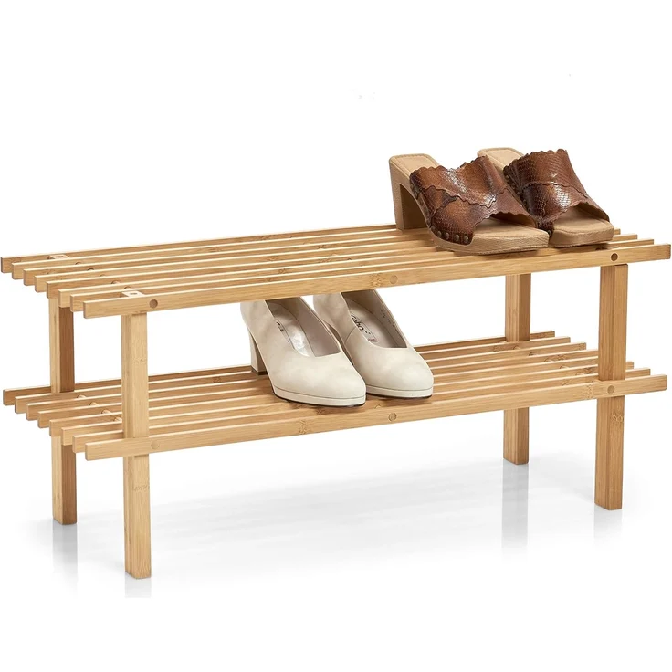 Schuhregal aus Bambus, 70 x 26 x 30 cm – Bild 5