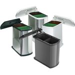 HAILO Abfallsorter 16 (2x8) Liter DUO-3416 ab 45 cm Schrankbreite, weiß