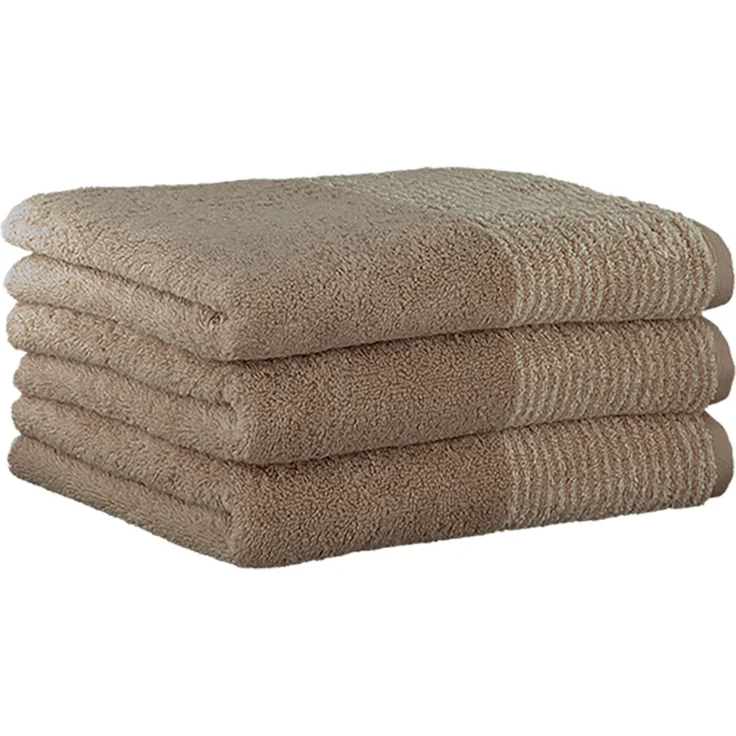 CAWÖ Gästetuch, 3er Pack - Luxury Home, C Two-Tone, Walkfrottier Sand 30x50cm – Bild 1