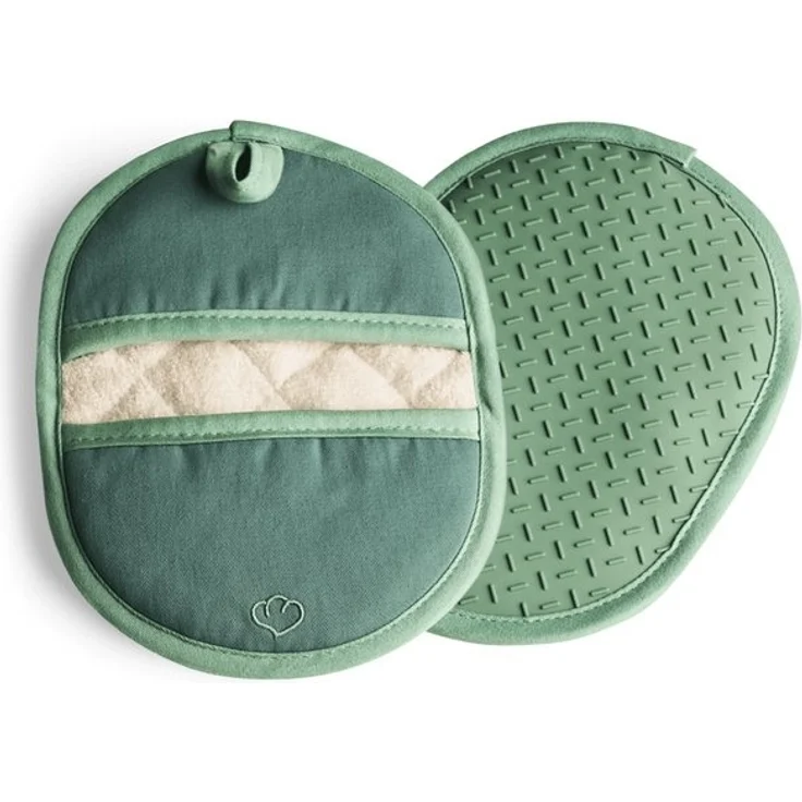 Springlane Topfhandschuhe SPRINGLANE Topflappen-Set 2-tlg. Mint, Silikon & Baumwolle, (2-tlg) – Bild 4