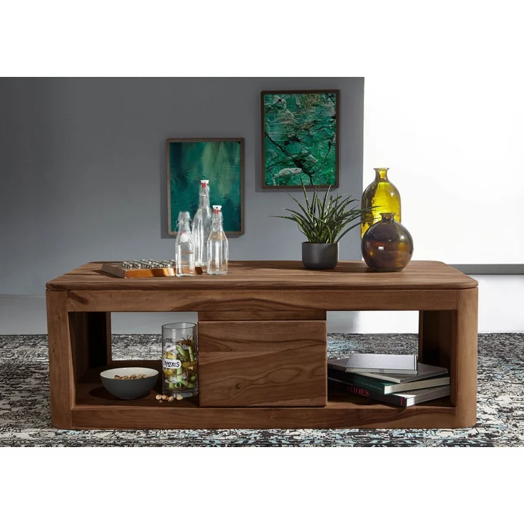 Couchtisch Sheesham 118x65x40 smoked cherry gebeizt TORONTO #152 – Bild 3