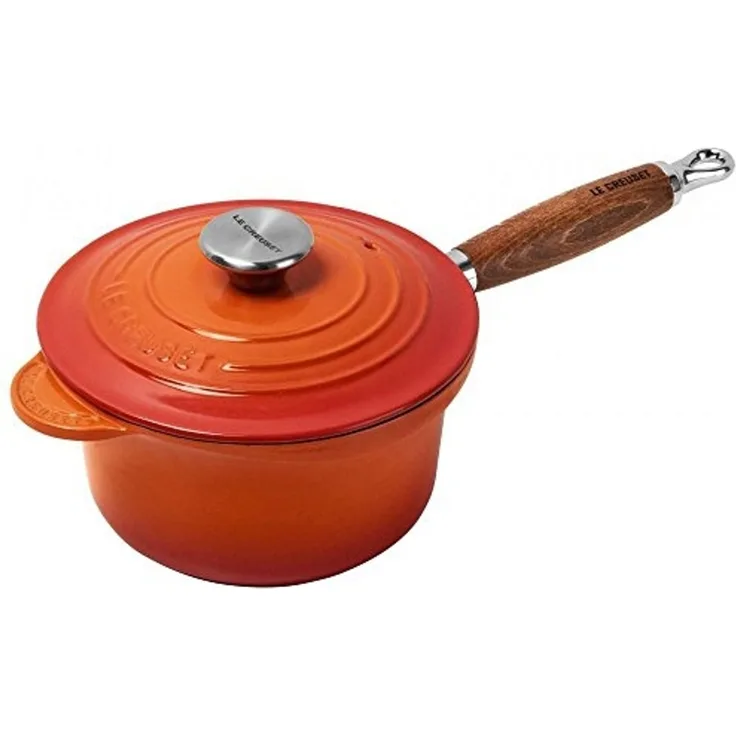 Le Creuset Profitopf mit Holzgriff 18 cm Ofenrot - Orange - 31 cm