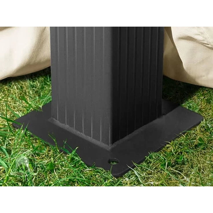 Gartenpavillon 4x4 m ALU PREMIUM ca. 220g/m² Dachplane wasserdicht, Pavillon Gartenzelt 4 Seitenteile champagner – Bild 5