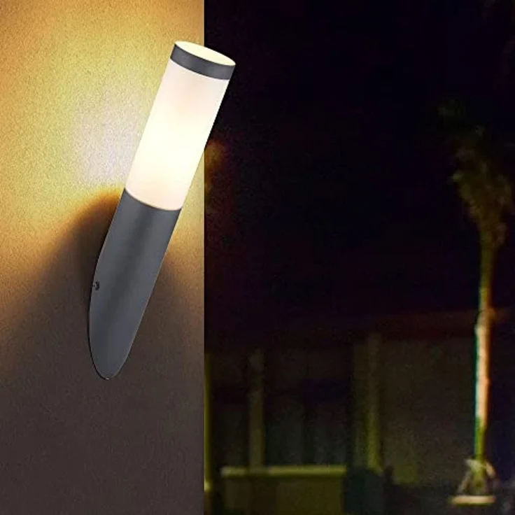 Fackel-Wandleuchte, Edelstahl anthrazit, H 40 cm, BOSTON – Bild 5