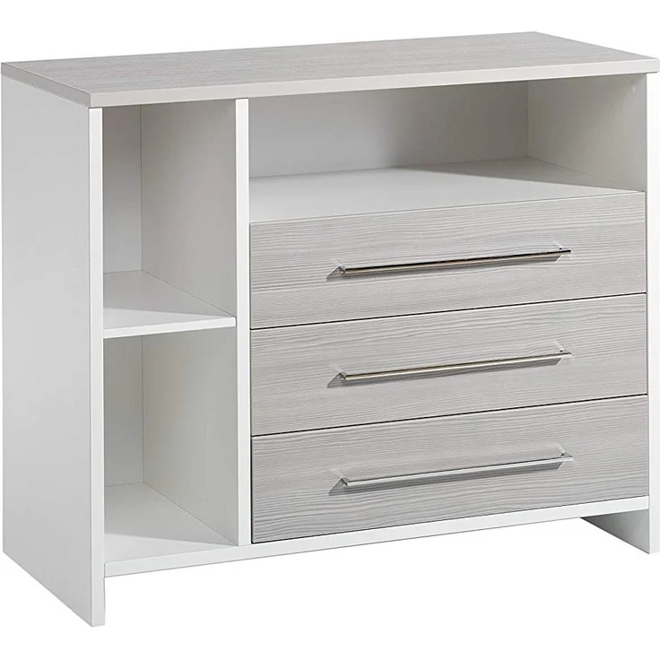 Schardt 'Eco Silber' 3-tlg. Babyzimmer-Set Kinderbett, Schrank 2-türig und Kommode – Bild 3