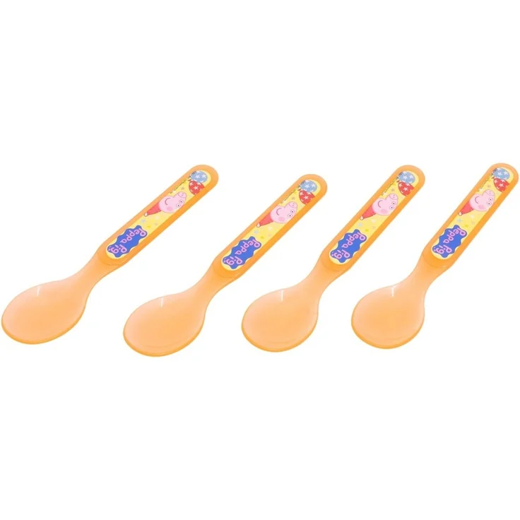 Peppa Pig Kinder Löffel Set 4 teilig geeignet für Mikrowelle und Spülmaschine ab 4 Jahre – Bild 1