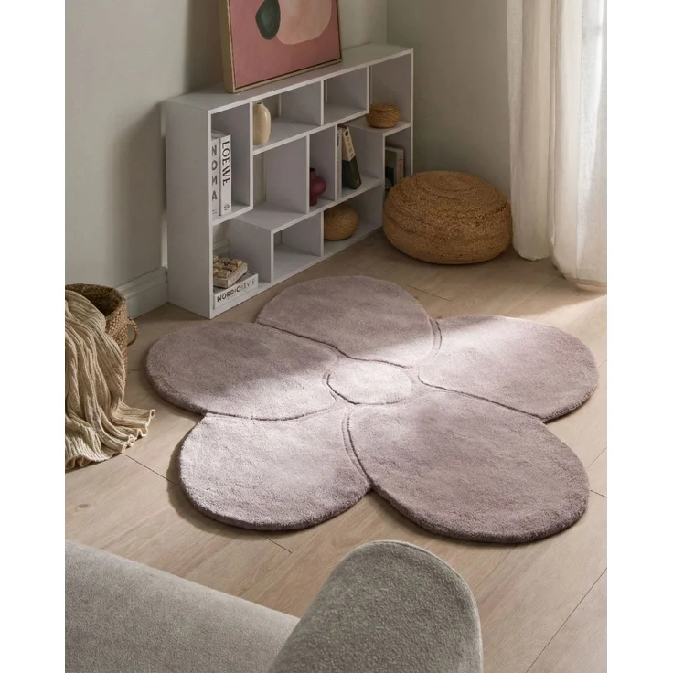 Teppich KOKKINI Violett ø 140 cm Wolle – Bild 3