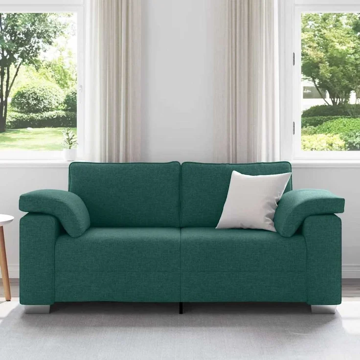 vidaXL Zweisitzer-Sofa Dunkelgrün 180 cm Stoff 4105232 – Bild 3