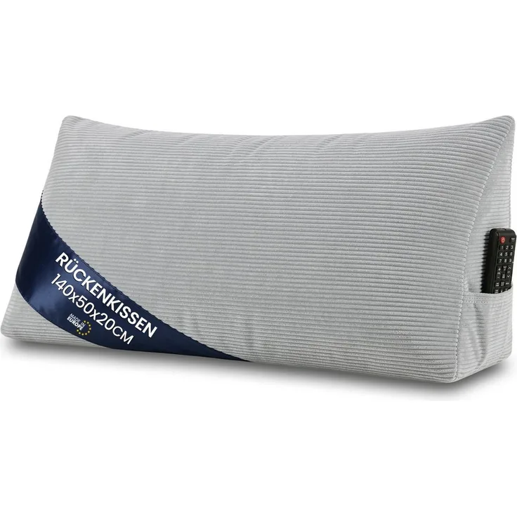 Amazinggirl Rückenkissen Keilkissen Cord Kissen 70x40 cm - Lesekissen für Bett Sofa und Couch
