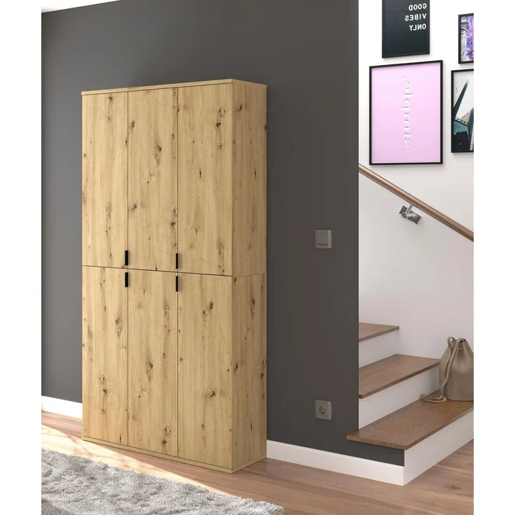 Garderobenschrank Line-Up in Eiche 91 x 193 cm – Bild 2