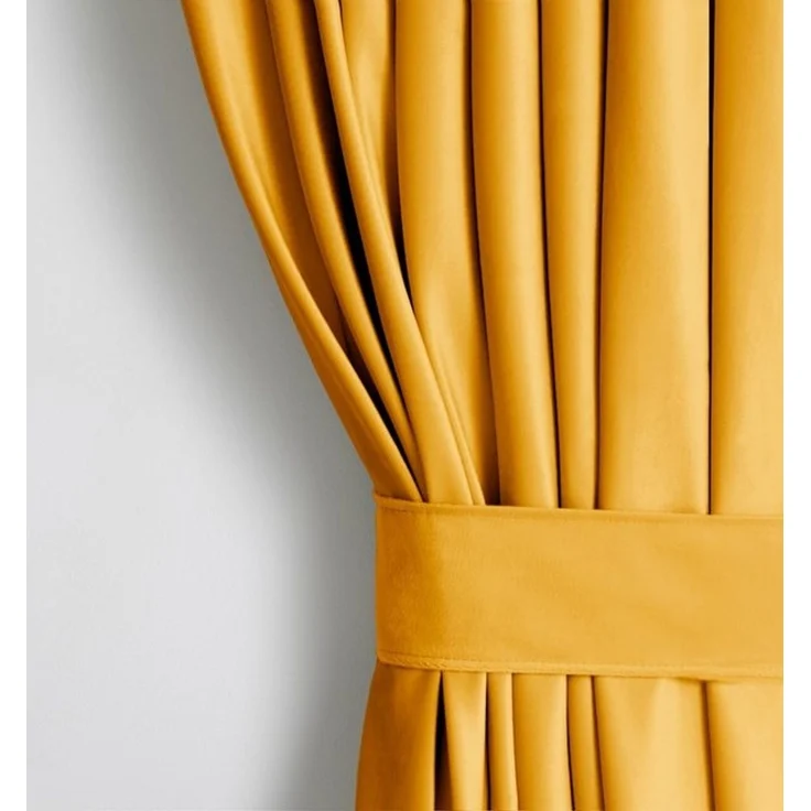 Restilo Gardine Gardine Multifunktionsband Kräuselband Vorhang Verdunkelnd Samt Textil (1 St), Kräuselband, verdunkelnd, Samt Textilien, mit Raffhalter – Bild 4