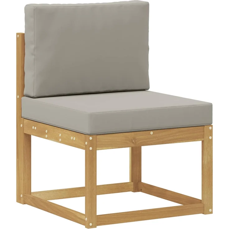 vidaXL Outdoor-Sofagarnitur 5 Stk. Weiß und Hellgrau Polyester 3387610 – Bild 3