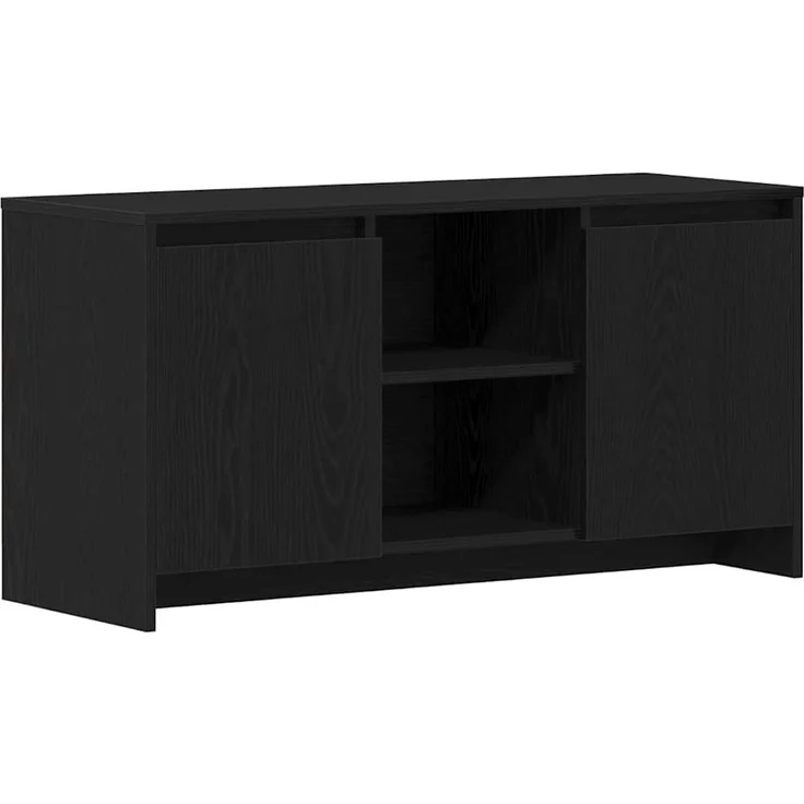 vidaXL TV-Schränk Schwarz Eichen-Optik 102 x 37,5 x 52,5 cm 862707 – Bild 1