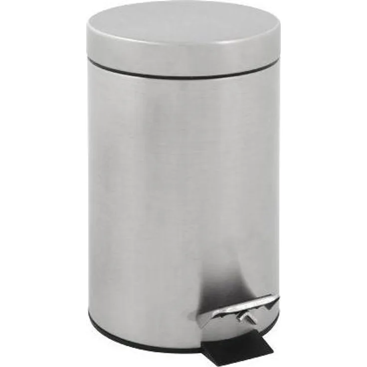 Tret-Abfallsammler, Kunststoff-Inneneimer, Inhalt 3 l, Edelstahl, matt -