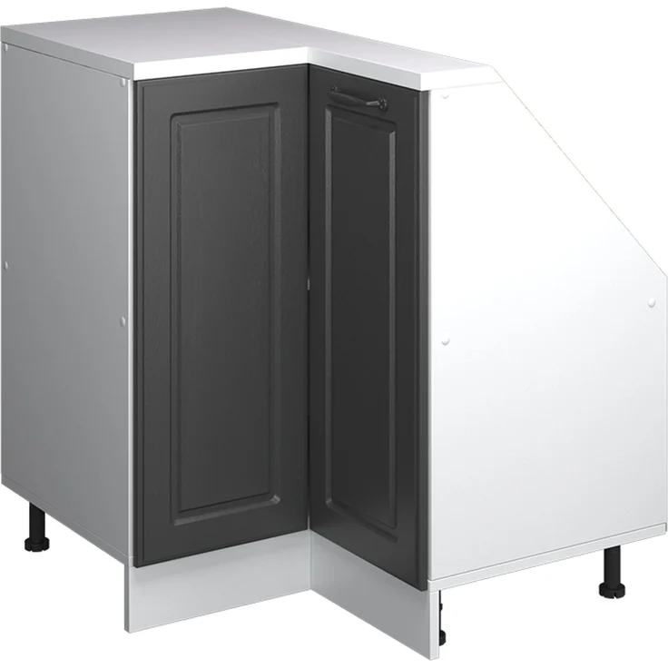 Eck-Küchenschrank für Dachschrägen R-Line Anthrazit Landhaus 75.6 cm mit 1 Tür Vicco – Bild 1
