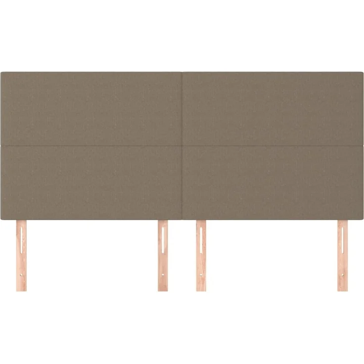 vidaXL Kopfteile 4 Stk. Taupe 80 x 5 x 78/88 cm Stoff 3116062 – Bild 3