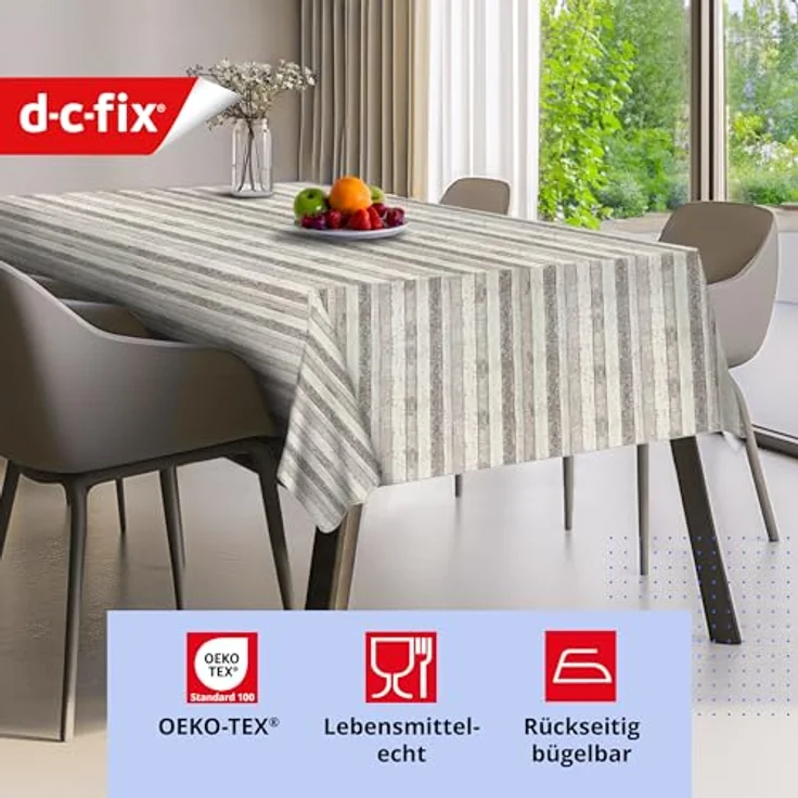 d-c-table® Tischdecke Manhattan Yvonne 150 cm rund, natur – Bild 4
