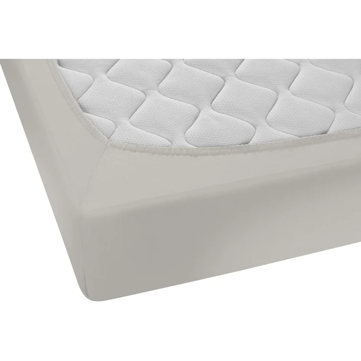 biberna Feinjersey-Spannbetttuch 0077144, grau, 1x 180x200 cm - 200x200 cm – Bild 2