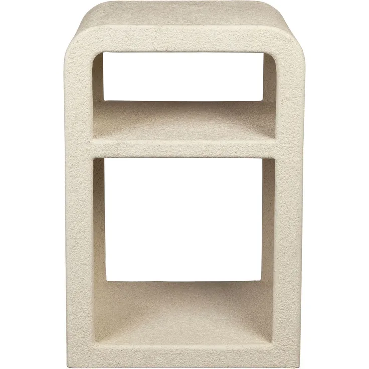 DutchBone Beistelltisch Veda aus recyceltem Marmor in Beige 30x40x60 cm