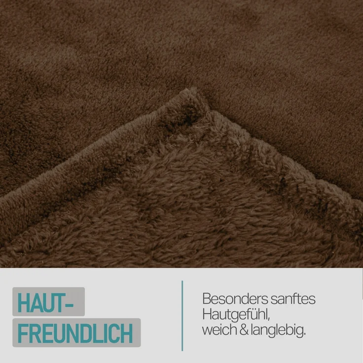 Kuscheldecke mit Ärmeln Braun – Bild 6