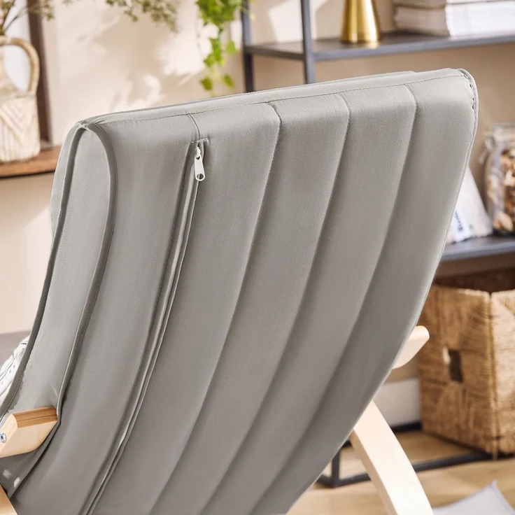 SoBuy FST16-DG Schaukelstuhl, Stoff, Lackiert, Dunkelgrau, 138 x 90 x 78 cm – Bild 8