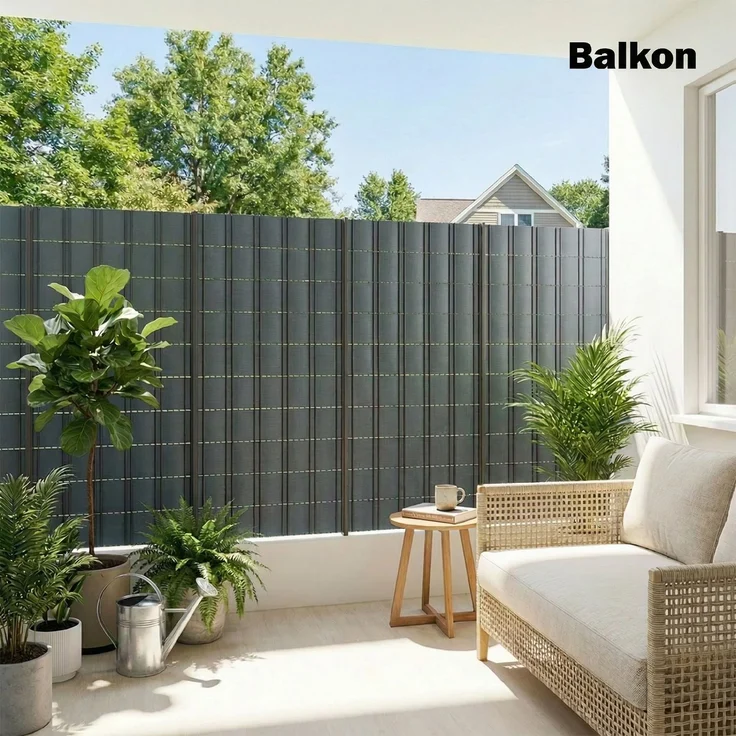 Outsunny Sichtschutzstreifen, Kunststoff, Grau, 14000L x 1B x 19H cm – Bild 9