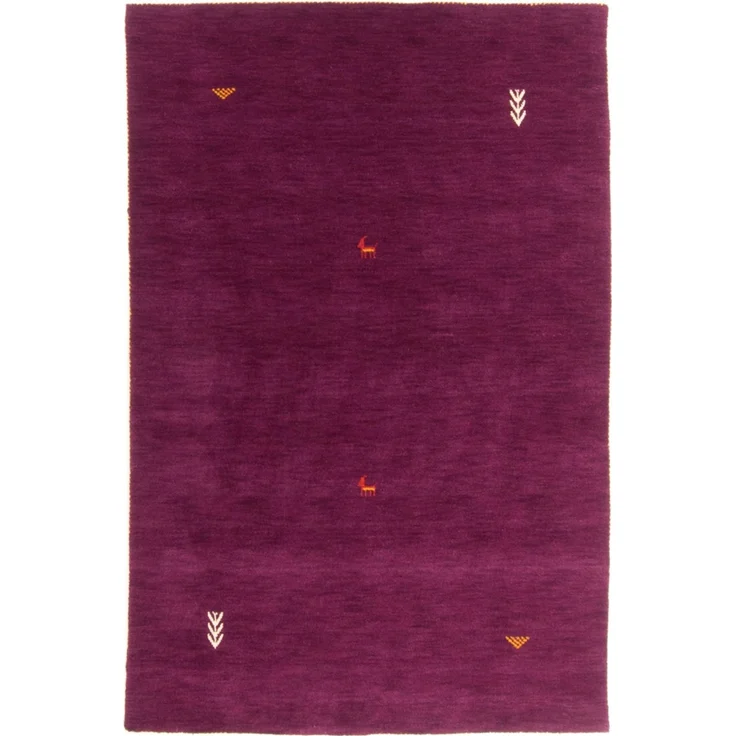 Gabbeh Teppich - Indus »Agra« 120 x 70 cm - lila – Bild 2
