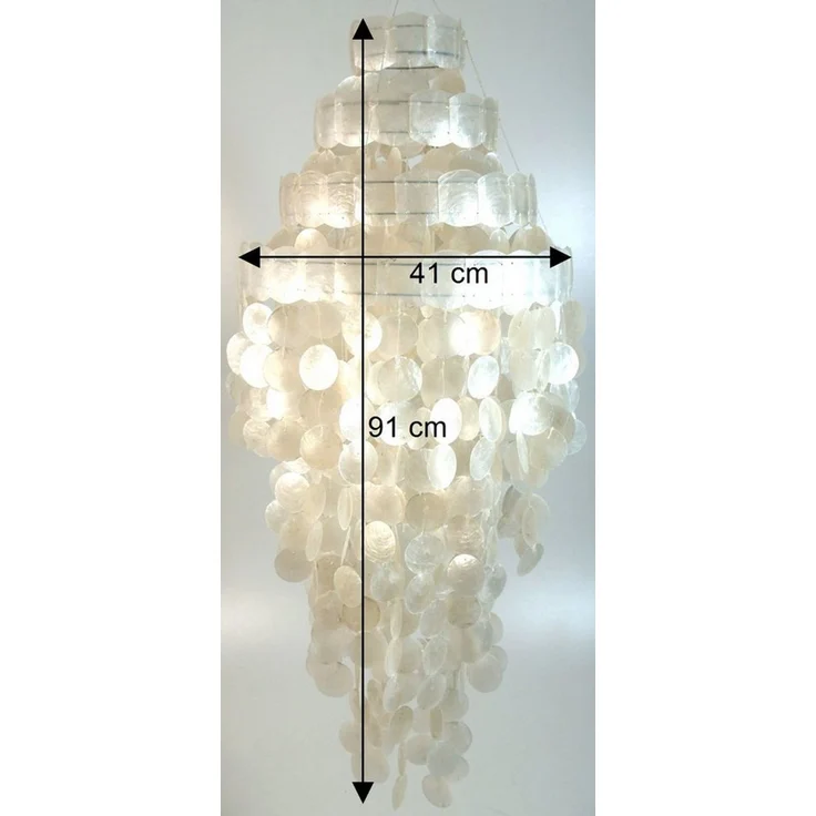 Guru-Shop Deckenleuchten Deckenlampe, Muschelleuchte aus hunderten., Leuchtmittel nicht inklusive – Bild 2