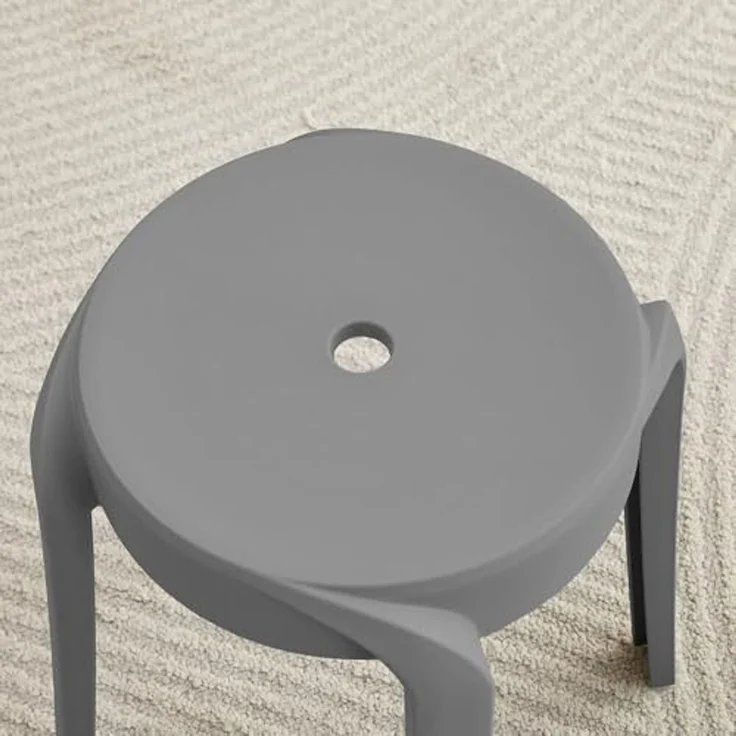 HOME DELUXE Hocker stapelbar NIVO – Grau, 6er Set – Bild 5