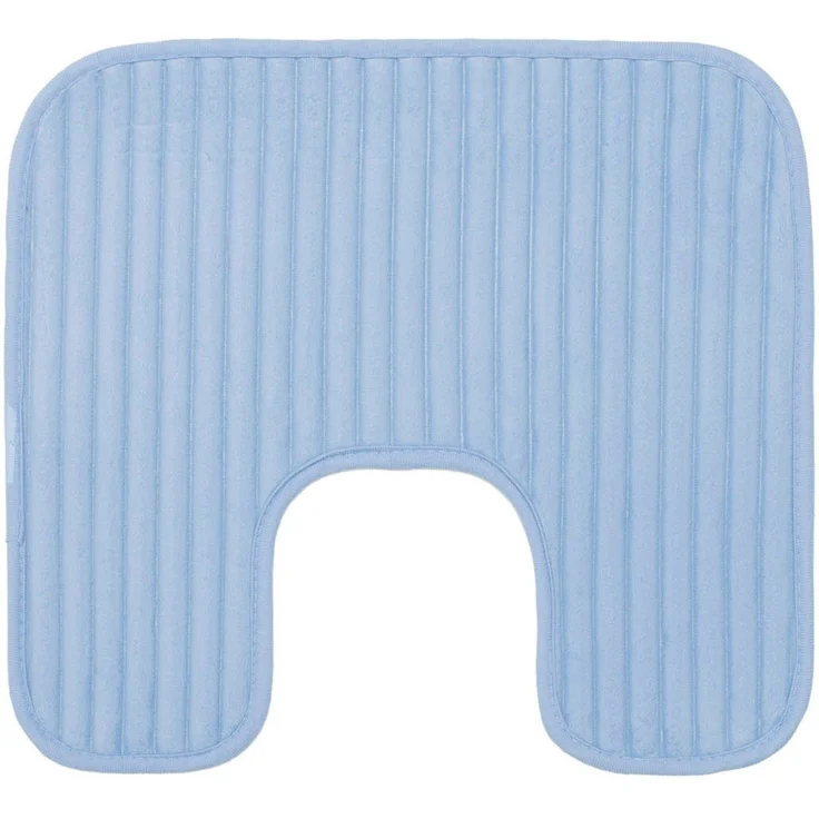 Gözze Badematte Berlin, Höhe 7 mm, rutschhemmend beschichtet, fußbodenheizungsgeeignet, Polyester, rechteckig, Badteppich, Uni Farben, Cord Optik, waschbar – Bild 1