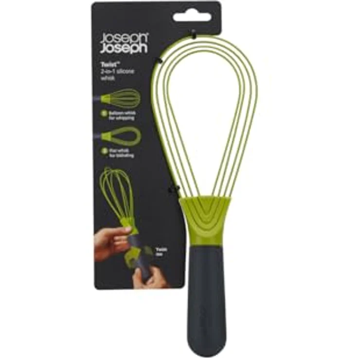 JosephJoseph Twist 2-in-1 Silikonschneebesen Grau/Grün – Bild 8